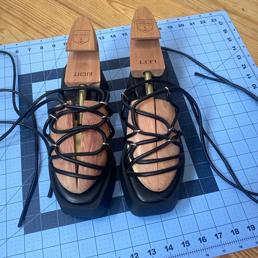 NWOT Free People Womens Georgie Wrap Platform Sandals Black Size EU 38/US 7.5 - Picture 11 of 11